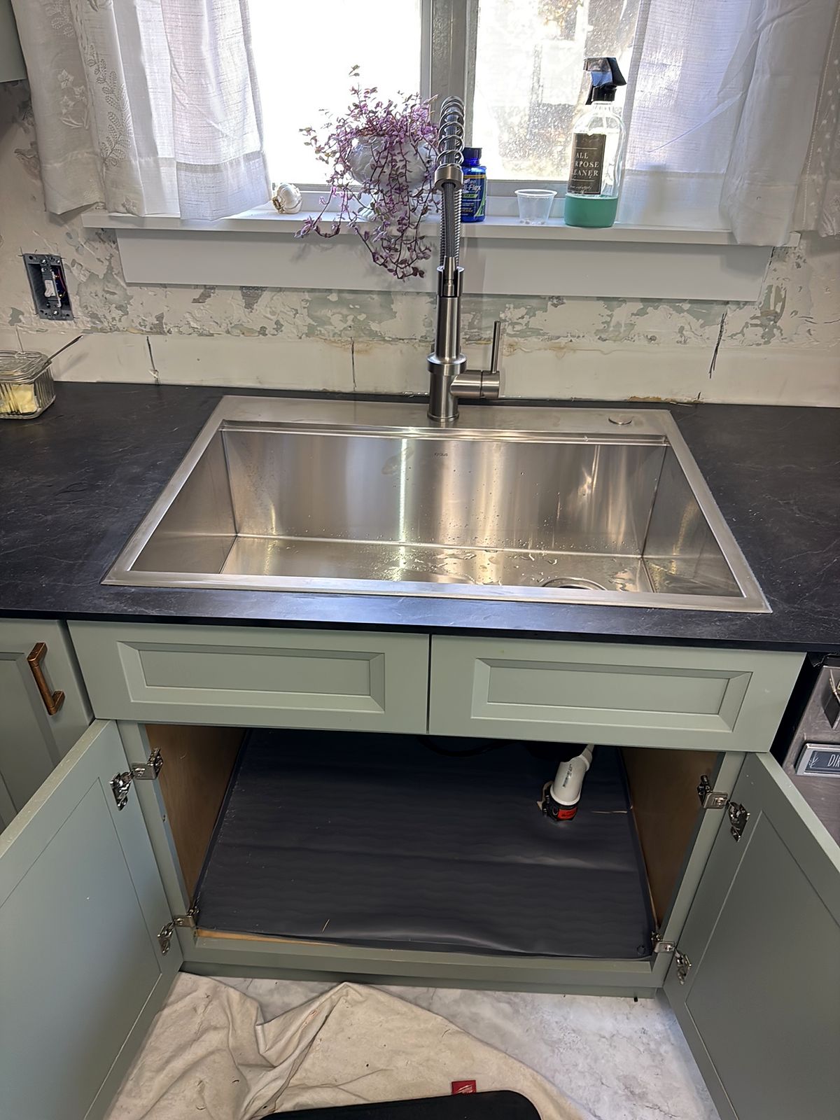 Kitchen sink and faucet installed by Royal Flush